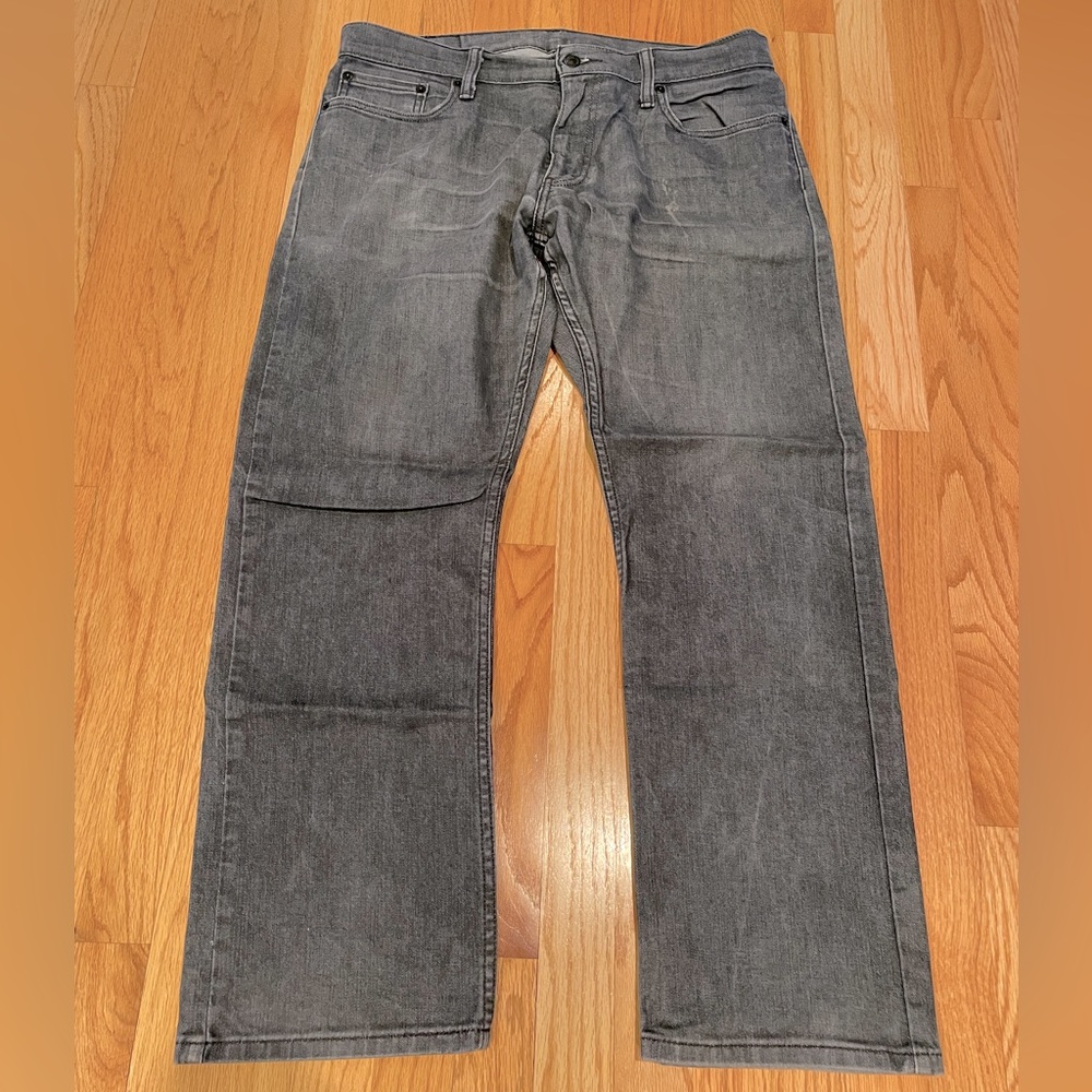 Levi’s 514 Straight Leg, Gray Denim Jeans | 36x30
